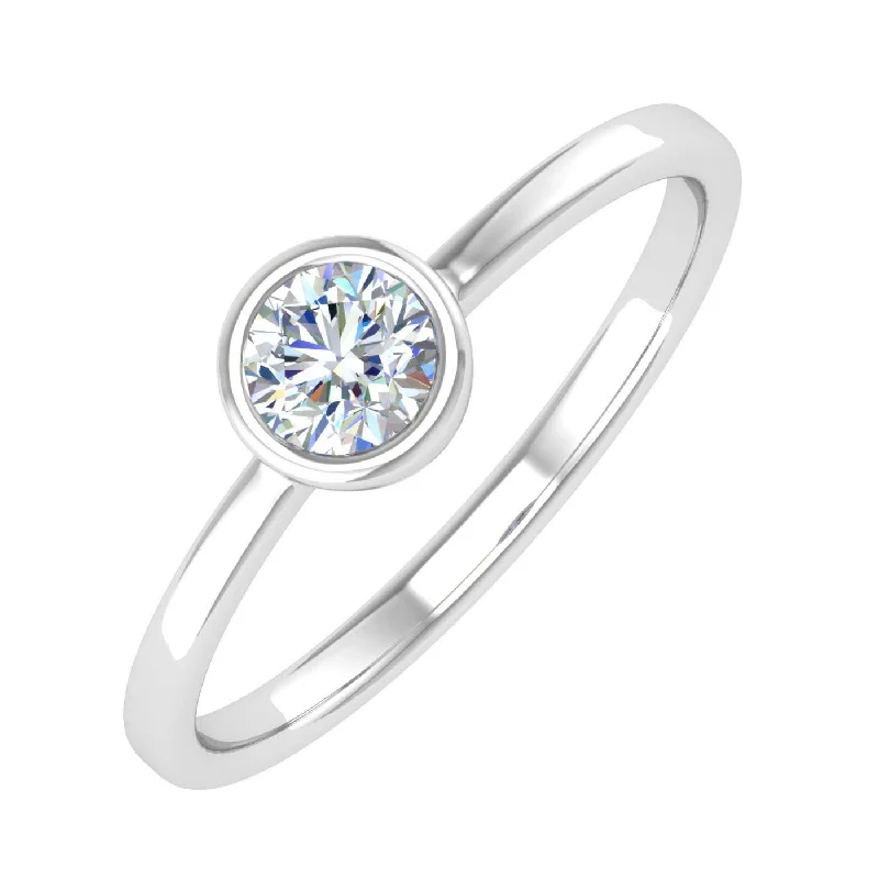 Personalized Jewelry At Special Discount Rates 1/4 Carat Bezel Set Diamond Solitaire Engagement Ring Band in Gold Personalized Jewelry At Special Discount Rates 1/4 Carat Bezel Set Diamond Solitaire Engagement Ring Band in Gold