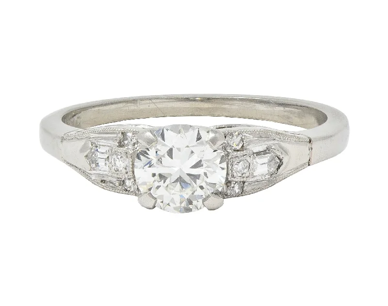 Shop Dazzling Rings, Earrings, And More At Special Discounts Art Deco Demaria 0.91 CTW Transitional Cut Diamond Platinum Vintage Engagement Ring Shop Dazzling Rings, Earrings, And More At Special Discounts Art Deco Demaria 0.91 CTW Transitional Cut Diamond Platinum Vintage Engagement Ring
