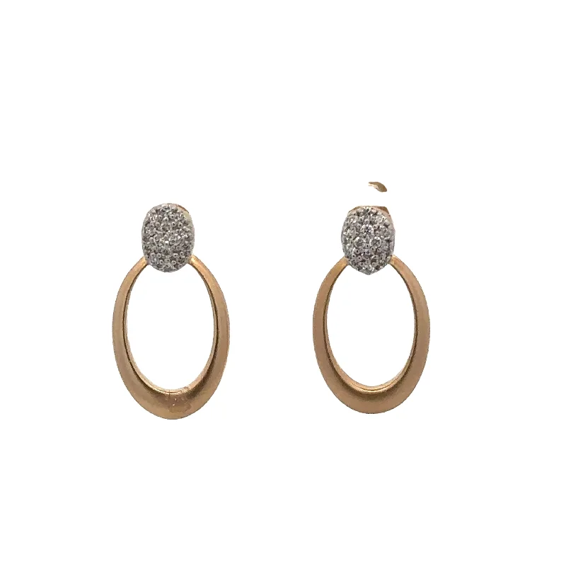Customized Silver Jewelry For Unique Style Diamond Accented Earrings in Yellow Gold