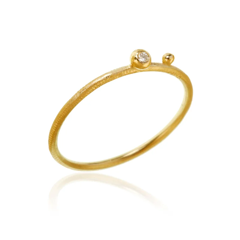 Shop Jewelry That Shines Without The High Price Delphis dot 18K Gold Ring w. Diamond Shop Jewelry That Shines Without The High Price Delphis dot 18K Gold Ring w. Diamond