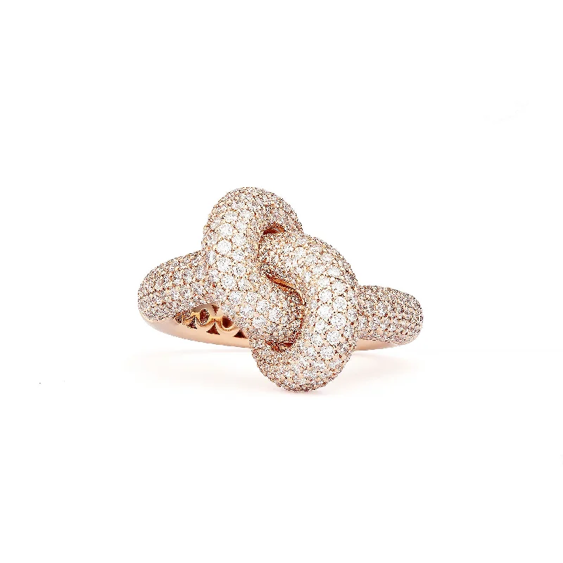Grab Stylish Jewelry Before The Sale Ends Legacy Knot Medium (Loose) 18K Rosegold Ring w. Diamonds Grab Stylish Jewelry Before The Sale Ends Legacy Knot Medium (Loose) 18K Rosegold Ring w. Diamonds
