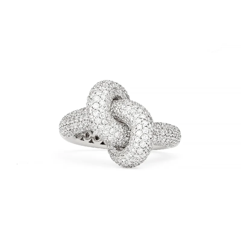 Chic, Trendy, And Affordable Jewelry Sale Legacy Knot Medium (Loose) 18K Whitegold Ring w. Diamonds Chic, Trendy, And Affordable Jewelry Sale Legacy Knot Medium (Loose) 18K Whitegold Ring w. Diamonds