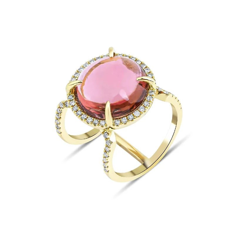 Exclusive Gemstone Jewelry At Special Prices Artisia Rose 18K Gold Ring w. Diamonds & Tourmaline Exclusive Gemstone Jewelry At Special Prices Artisia Rose 18K Gold Ring w. Diamonds & Tourmaline