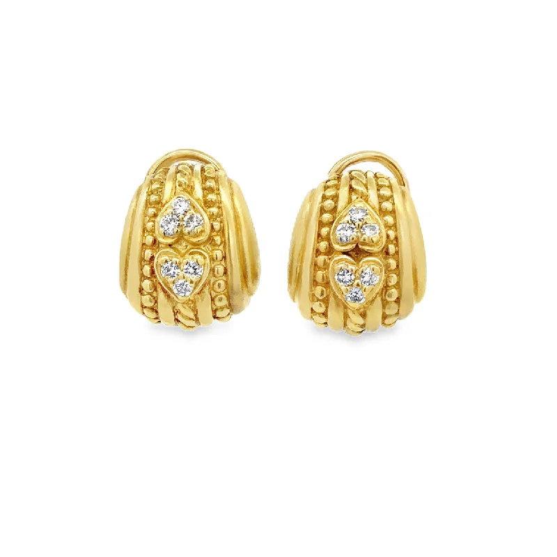 Adjustable Charm Bracelets For A Perfect Fit Judith Ripka Heart Accented Diamond Earrings in 18k Gold Adjustable Charm Bracelets For A Perfect Fit Judith Ripka Heart Accented Diamond Earrings in 18k Gold