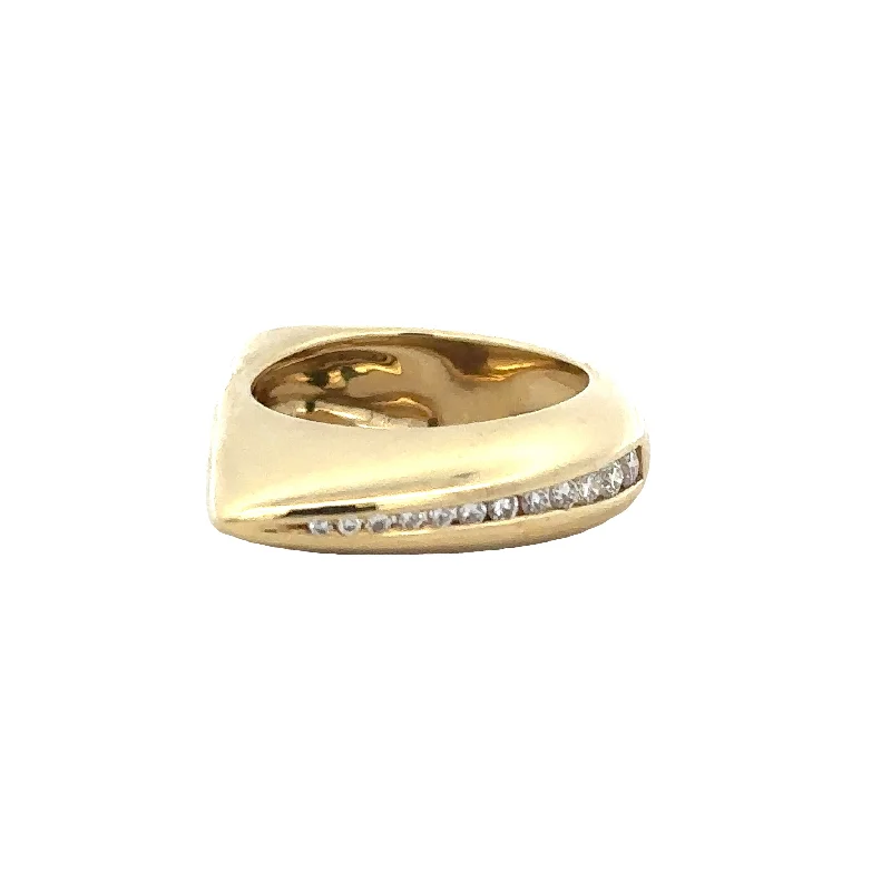 Unique Jewelry For Less – Shop The Sale Now Modern Style Domed Diamond Ring in 18k Yellow Gold Unique Jewelry For Less – Shop The Sale Now Modern Style Domed Diamond Ring in 18k Yellow Gold