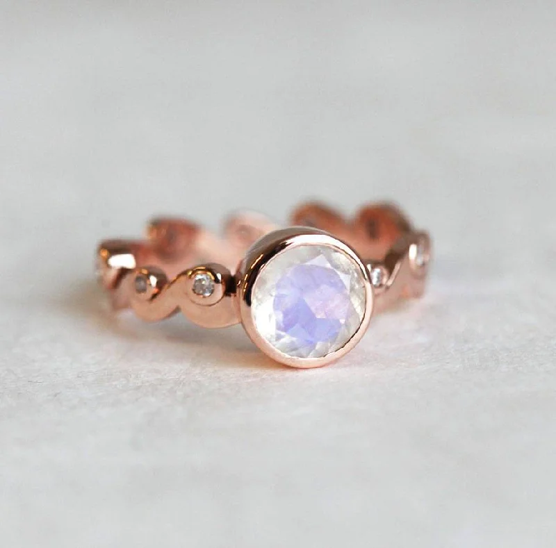 Romantic Heart-Shaped Jewelry For Special Gifts Moonstone Ring, Blue Moonstone Ring Romantic Heart-Shaped Jewelry For Special Gifts Moonstone Ring, Blue Moonstone Ring