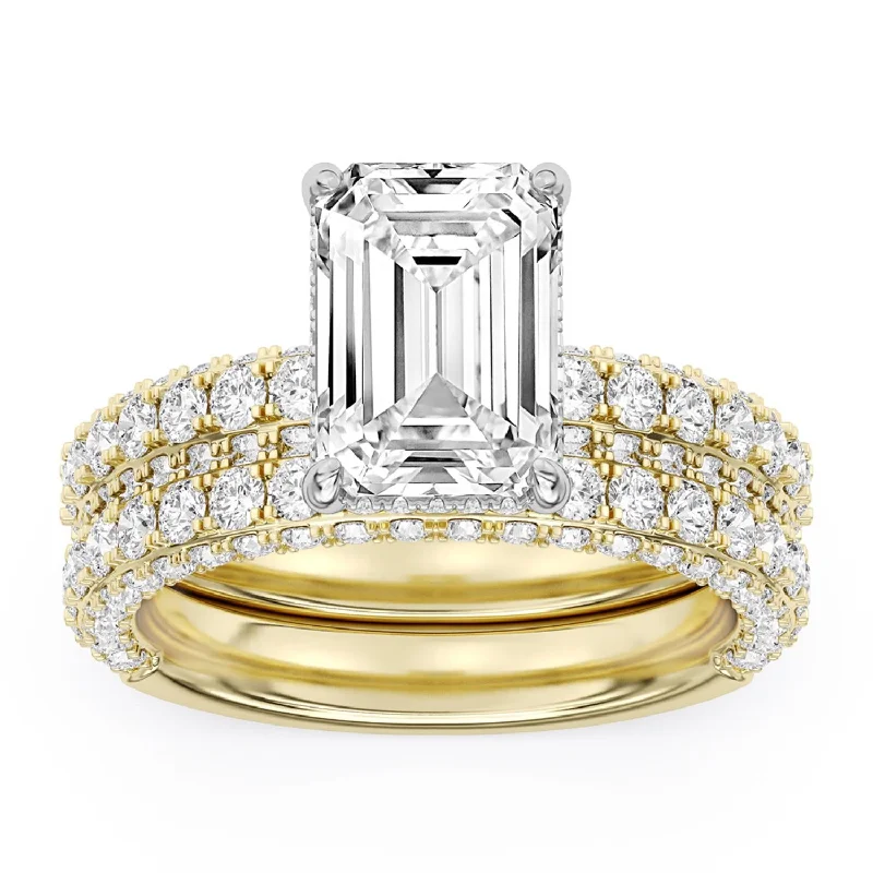 Clearance Sale On High-End Jewelry Collections Signature EcoLove Diamond Dreams 5-1/2 CTW Lab Grown Diamond Bridal Set in 18KT Yellow Gold Clearance Sale On High-End Jewelry Collections Signature EcoLove Diamond Dreams 5-1/2 CTW Lab Grown Diamond Bridal Set in 18KT Yellow Gold