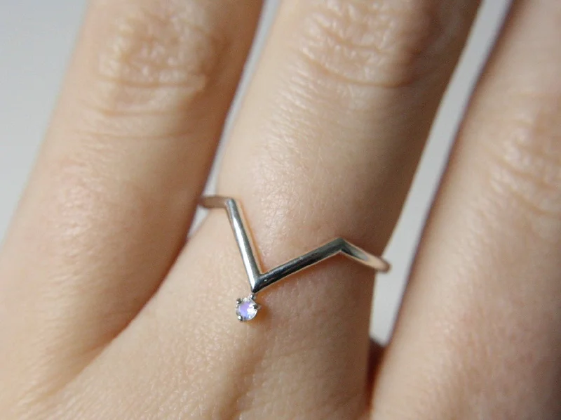 Accessorize For Less – Luxury Jewelry At Affordable Prices Moonstone Chevron Ring