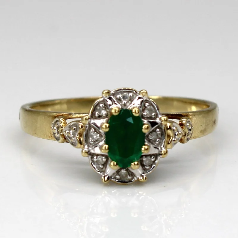 Once-A-Year Jewelry Sale – Grab Your Favorites Now Emerald & Diamond Cocktail Ring | 0.25ct | 0.016ctw | SZ 9.5 |