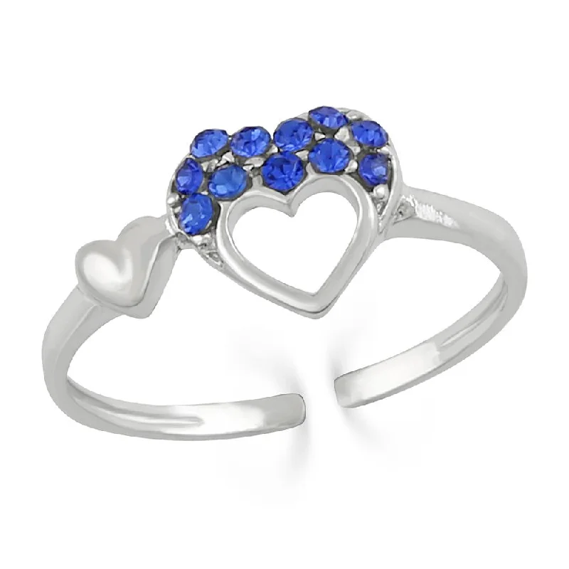 Exclusive Gemstone Jewelry At Special Prices Mahi Trio Heart Adjustable Finger Ring