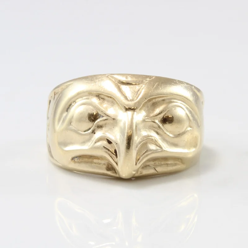 Fashion-Forward Jewelry At Exclusive Discounts Indigenous Owl Art Gold Ring | SZ 9 | Fashion-Forward Jewelry At Exclusive Discounts Indigenous Owl Art Gold Ring | SZ 9 |