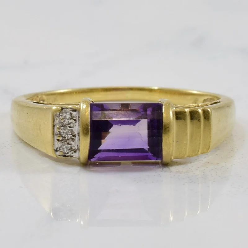 Best Jewelry Deals – Premium Quality At Exclusive Discounts Step Cut Amethyst & Diamond Ring | 0.01ctw, 1.10ct | SZ 7.25 | Best Jewelry Deals – Premium Quality At Exclusive Discounts Step Cut Amethyst & Diamond Ring | 0.01ctw, 1.10ct | SZ 7.25 |
