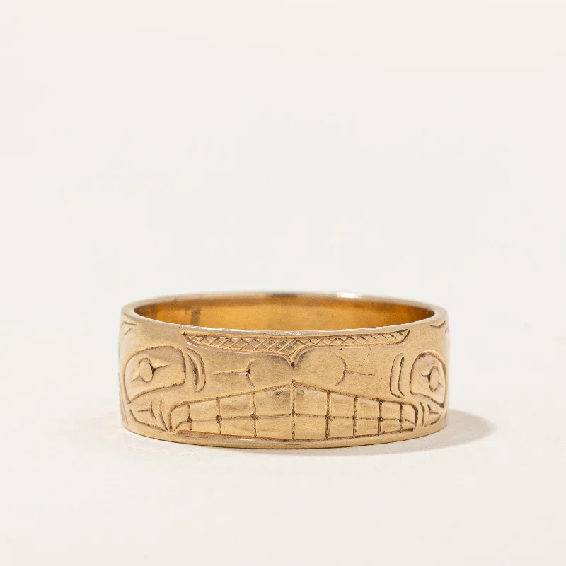 High-Quality Jewelry At A Fraction Of The Cost Indigenous Bear Art Gold Band | SZ 11.25 | High-Quality Jewelry At A Fraction Of The Cost Indigenous Bear Art Gold Band | SZ 11.25 |