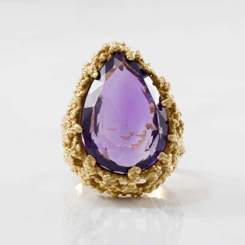 Jewelry Clearance Sale – Final Reductions Pear Cut Amethyst Cocktail Ring | 15.00ct | SZ 6.75 | Jewelry Clearance Sale – Final Reductions Pear Cut Amethyst Cocktail Ring | 15.00ct | SZ 6.75 |