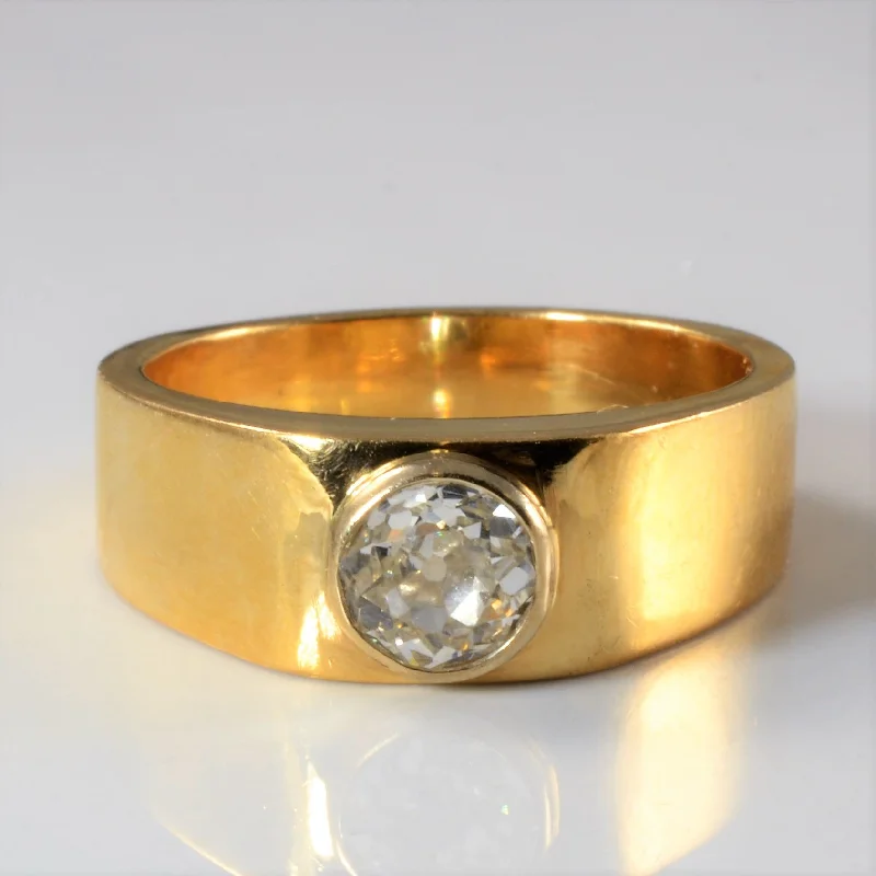 Exclusive Jewelry Offers – Sparkle For Less Bezel Set Old European Diamond Ring Circa 1950s | 0.81ct | SZ 10.5 | Exclusive Jewelry Offers – Sparkle For Less Bezel Set Old European Diamond Ring Circa 1950s | 0.81ct | SZ 10.5 |