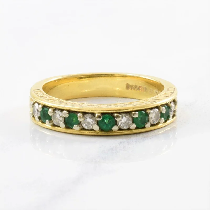 Discounted Luxury Jewelry – Shine Without The Splurge 'Birks' Diamond & Emerald Band | 0.21ctw, 0.15ctw | SZ 4.75 | Discounted Luxury Jewelry – Shine Without The Splurge 'Birks' Diamond & Emerald Band | 0.21ctw, 0.15ctw | SZ 4.75 |