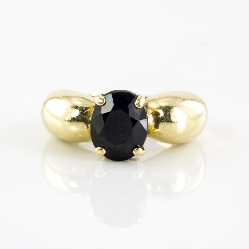 Classic And Modern Jewelry Styles On Sale Dark Blue Sapphire Solitaire Ring | 2.50ct | SZ 6 | Classic And Modern Jewelry Styles On Sale Dark Blue Sapphire Solitaire Ring | 2.50ct | SZ 6 |