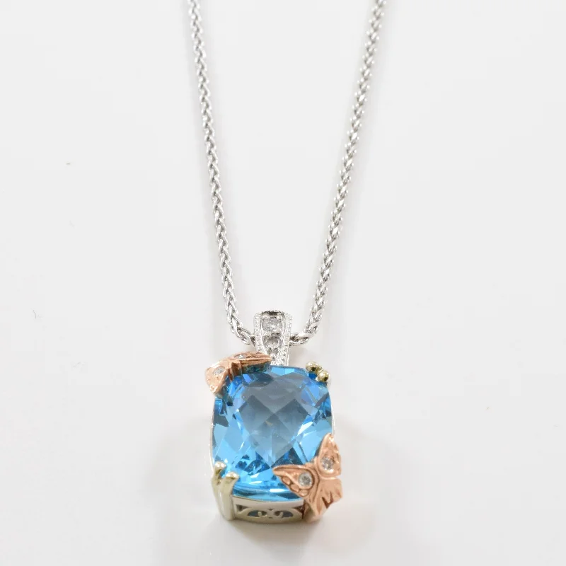 Unmissable Discounts On Timeless Jewelry Pieces Blue Topaz & Diamond Butterfly Necklace | 0.05ctw, 4.50ct | 18" | Unmissable Discounts On Timeless Jewelry Pieces Blue Topaz & Diamond Butterfly Necklace | 0.05ctw, 4.50ct | 18" |