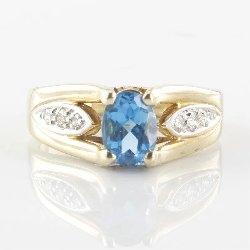 Unmissable Jewelry Sale – Shop Before It's Too Late Blue Topaz & Diamond Accent Ring | 0.12ctw, 0.90ct | SZ 6 | Unmissable Jewelry Sale – Shop Before It's Too Late Blue Topaz & Diamond Accent Ring | 0.12ctw, 0.90ct | SZ 6 |