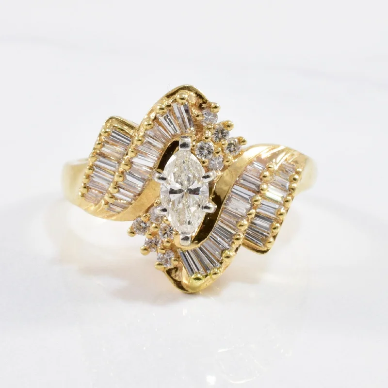 Celebrate With Sparkle – Jewelry Sale Now Live Marquise Diamond Cluster Engagement Ring | 1.05ctw | SZ 9.5 | Celebrate With Sparkle – Jewelry Sale Now Live Marquise Diamond Cluster Engagement Ring | 1.05ctw | SZ 9.5 |