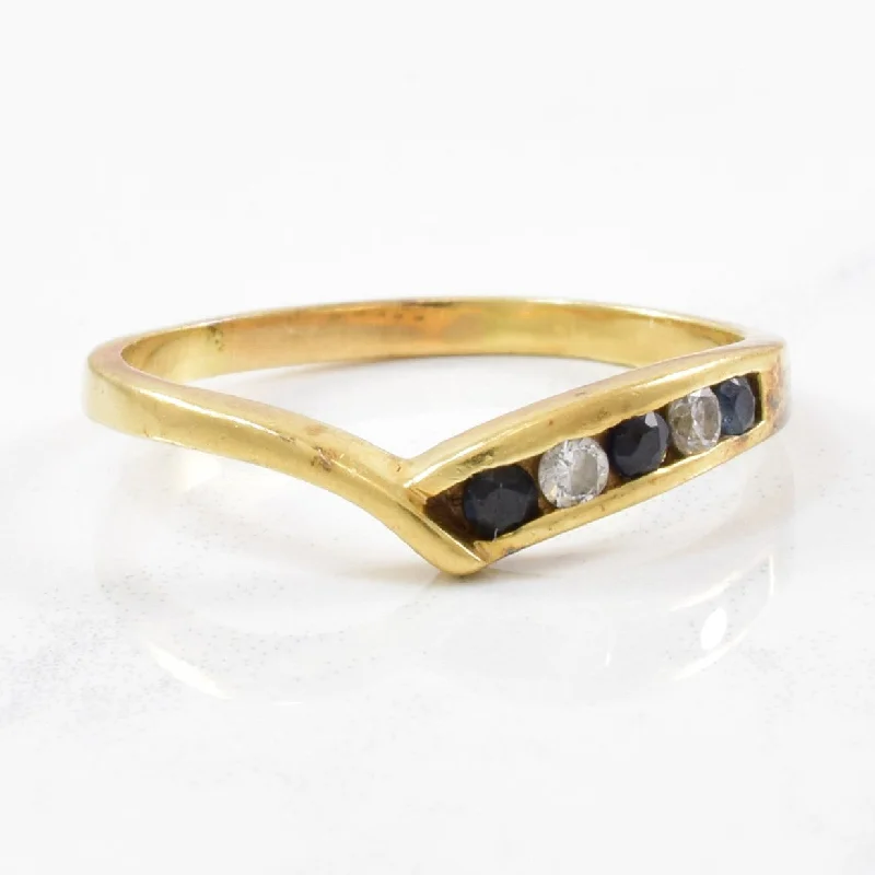 Chic And Stylish Jewelry At Exclusive Prices Channel Set Diamond & Sapphire Chevron Band | 0.08ctw, 0.12ctw | SZ 8.5 | Chic And Stylish Jewelry At Exclusive Prices Channel Set Diamond & Sapphire Chevron Band | 0.08ctw, 0.12ctw | SZ 8.5 |