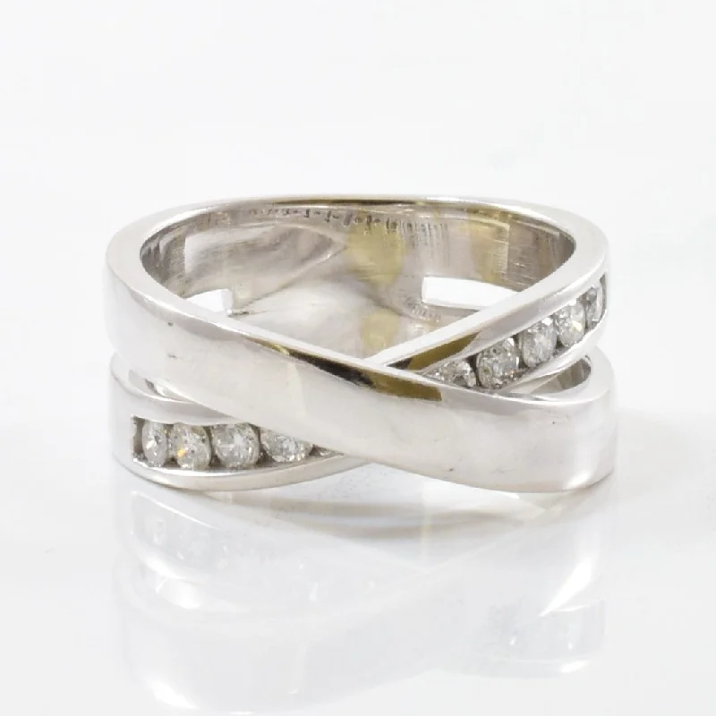 Personalized Engraved Jewelry For Meaningful Gifts Diamond Channel Bypass Ring | 0.33ctw | SZ 6.5 | Personalized Engraved Jewelry For Meaningful Gifts Diamond Channel Bypass Ring | 0.33ctw | SZ 6.5 |