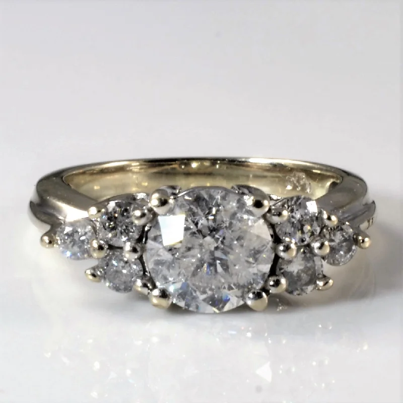Handmade Pearl Jewelry For Timeless Elegance Misty Diamond Cluster Engagement Ring | 1.85ctw | SZ 6 | Handmade Pearl Jewelry For Timeless Elegance Misty Diamond Cluster Engagement Ring | 1.85ctw | SZ 6 |