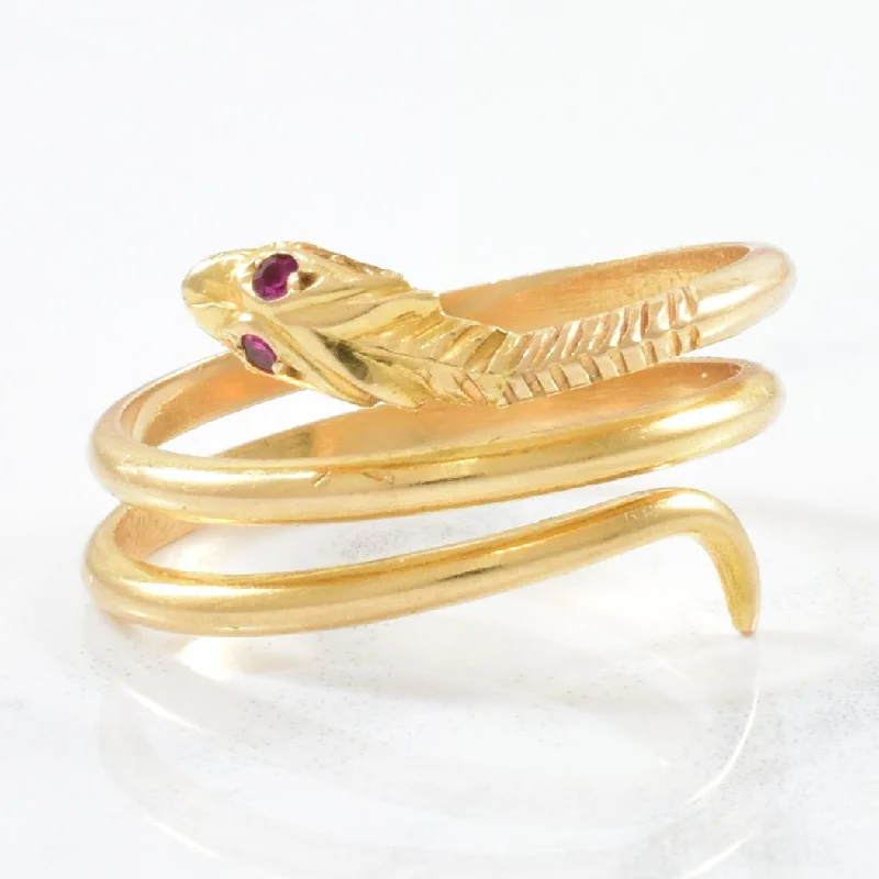 Exclusive Gemstone Jewelry At Special Prices Coiled Ruby Snake Ring | 0.02ctw | SZ 6.5 | Exclusive Gemstone Jewelry At Special Prices Coiled Ruby Snake Ring | 0.02ctw | SZ 6.5 |