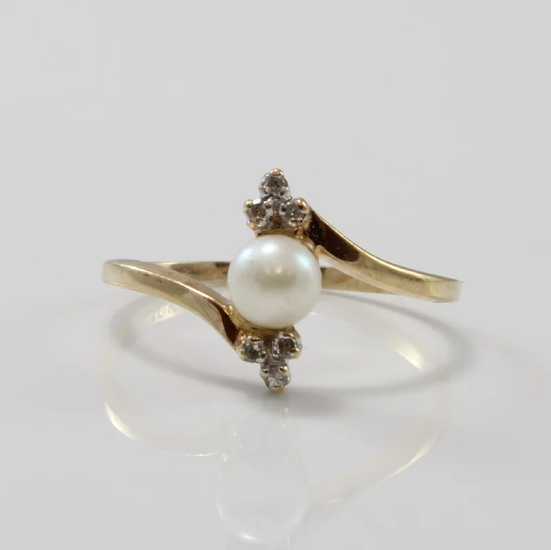 Luxury Jewelry Sale – Sparkle For Less Pearl & Diamond Bypass Ring | 0.80ct, 0.02ctw | SZ 6.75 | Luxury Jewelry Sale – Sparkle For Less Pearl & Diamond Bypass Ring | 0.80ct, 0.02ctw | SZ 6.75 |