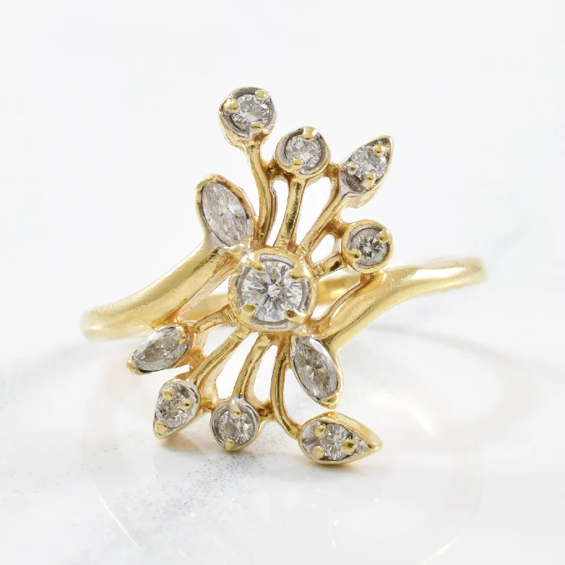 Must-Have Jewelry At Unbelievable Discounts Diamond Floral Cocktail Ring | 0.30ctw | SZ 8 | Must-Have Jewelry At Unbelievable Discounts Diamond Floral Cocktail Ring | 0.30ctw | SZ 8 |