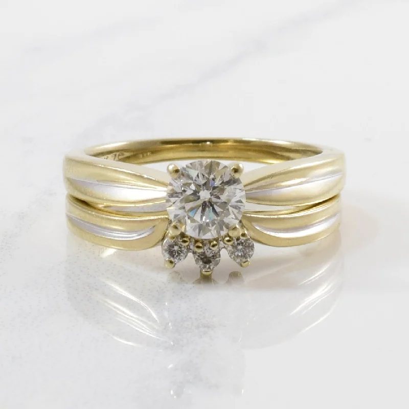 Limited-Stock Jewelry Sale – Once It's Gone, It's Gone Diamond Solitaire & Contour Band Wedding Set | 0.58 ctw | SZ 5.25 | Limited-Stock Jewelry Sale – Once It's Gone, It's Gone Diamond Solitaire & Contour Band Wedding Set | 0.58 ctw | SZ 5.25 |