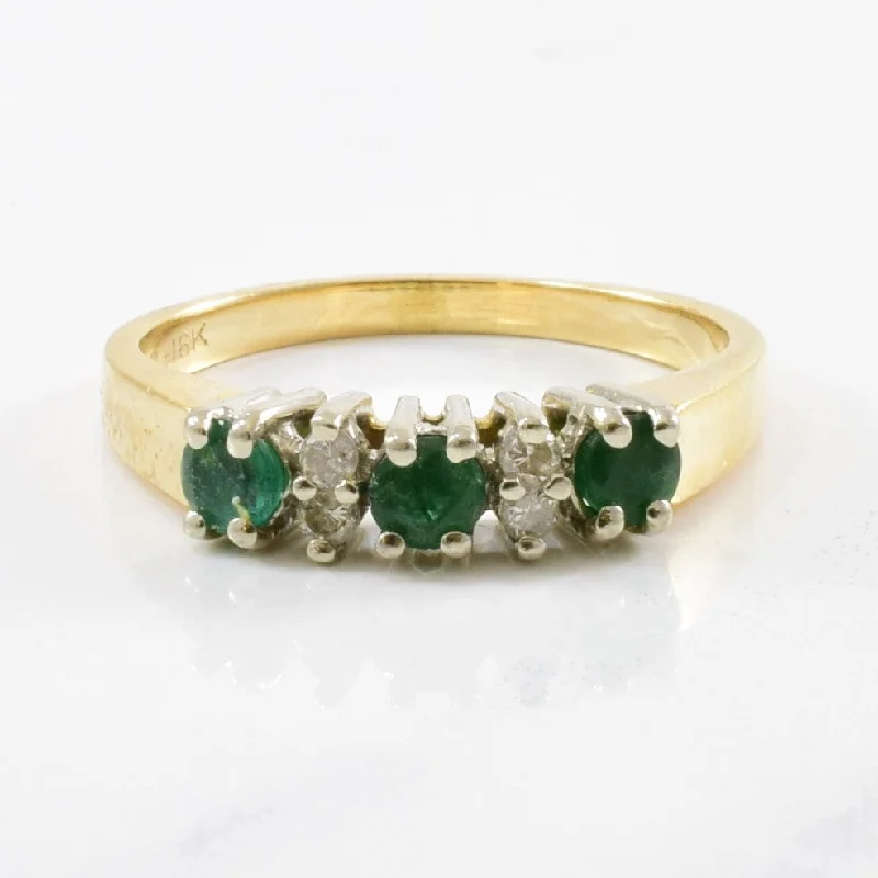 Exclusive Jewelry Sale – Sparkle For Less Alternating Emerald & Diamond Ring | 0.06ctw, 0.25ctw | SZ 5.75 | Exclusive Jewelry Sale – Sparkle For Less Alternating Emerald & Diamond Ring | 0.06ctw, 0.25ctw | SZ 5.75 |