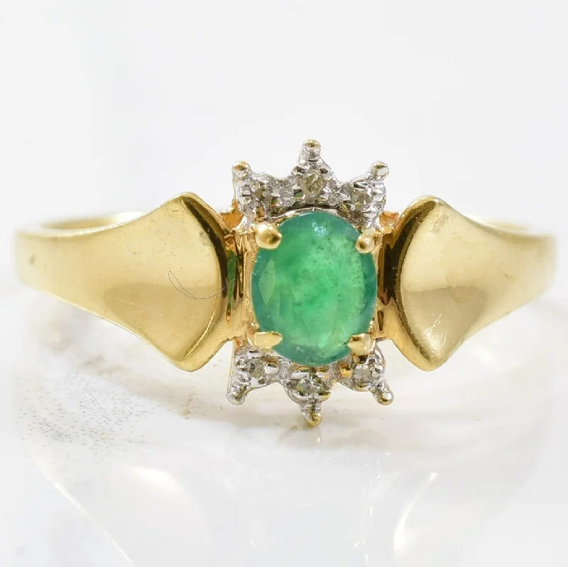 Exclusive Jewelry Sale Event – Shop Now Half Halo Emerald & Diamond Ring | 0.01ctw, 0.35ct | SZ 7 | Exclusive Jewelry Sale Event – Shop Now Half Halo Emerald & Diamond Ring | 0.01ctw, 0.35ct | SZ 7 |