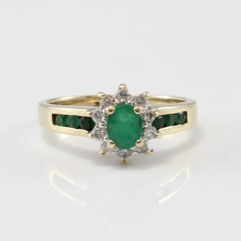 Timeless Jewelry Styles At Wallet-Friendly Prices Diamond Halo Emerald Ring | 0.45ctw, 0.15ctw | SZ 6.75 | Timeless Jewelry Styles At Wallet-Friendly Prices Diamond Halo Emerald Ring | 0.45ctw, 0.15ctw | SZ 6.75 |
