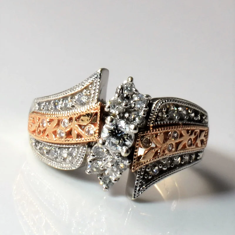 The Perfect Jewelry Piece At The Perfect Price Filigree Two Tone Diamond Ring | 0.56ctw | SZ 7 | The Perfect Jewelry Piece At The Perfect Price Filigree Two Tone Diamond Ring | 0.56ctw | SZ 7 |