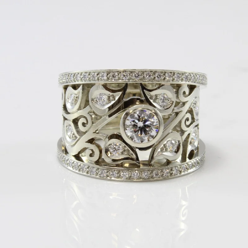 Jewelry Flash Sale – Stylish Designs At Unbeatable Rates 'Stittgen' Filigree Leaf & Bezel Set Diamond Ring | 0.85 ctw | SZ 6.5 | Jewelry Flash Sale – Stylish Designs At Unbeatable Rates 'Stittgen' Filigree Leaf & Bezel Set Diamond Ring | 0.85 ctw | SZ 6.5 |