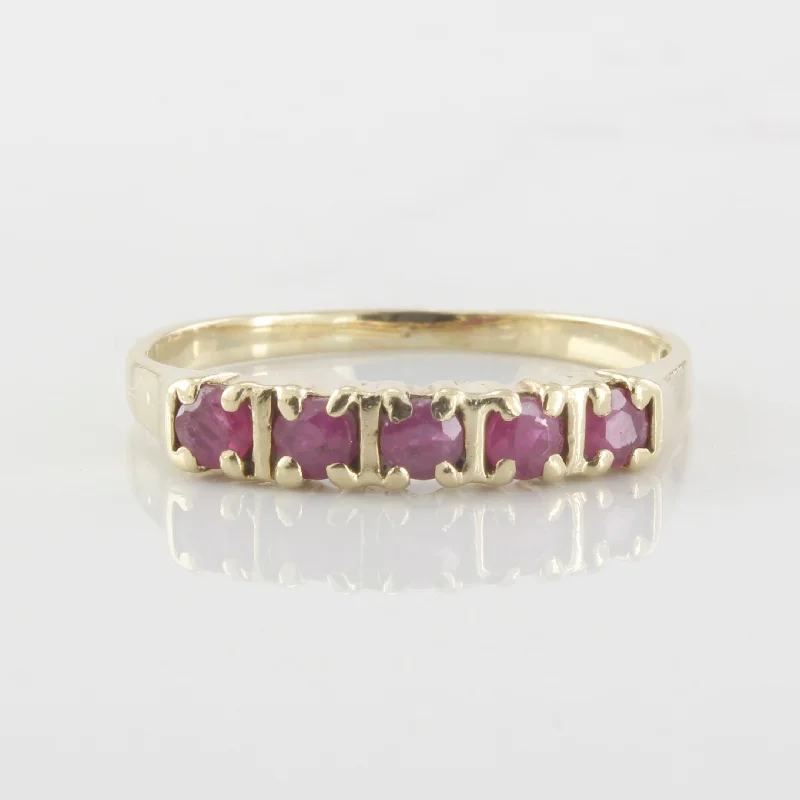 Huge Savings On Timeless Jewelry Collections Five Stone Ruby Ring | 0.40ctw | SZ 9 | Huge Savings On Timeless Jewelry Collections Five Stone Ruby Ring | 0.40ctw | SZ 9 |