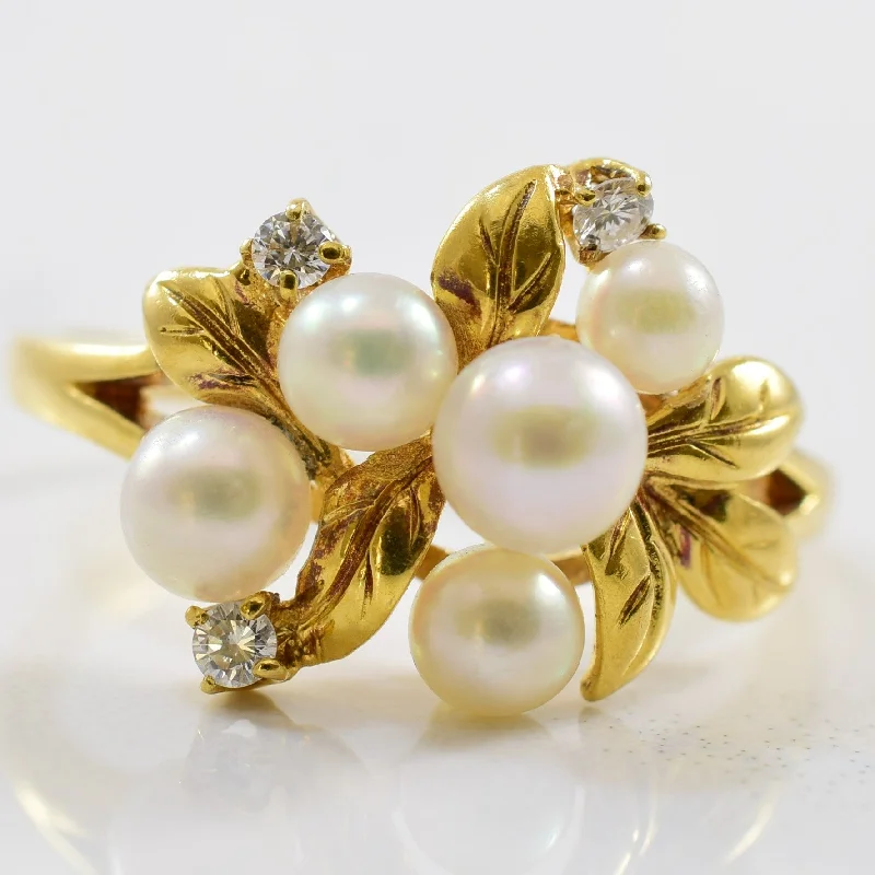 Limited-Time Jewelry Sale – Don't Miss These Deals Elegant Pearl & Diamond Cocktail Ring | 0.07ctw, 2.00ctw | SZ 6 | Limited-Time Jewelry Sale – Don't Miss These Deals Elegant Pearl & Diamond Cocktail Ring | 0.07ctw, 2.00ctw | SZ 6 |
