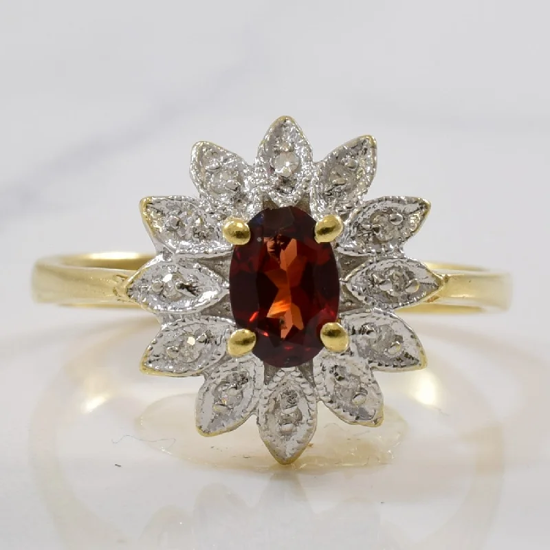 Big Savings On Your Favorite Jewelry Pieces Floral Garnet Ring | 0.03ctw, 0.54ct | SZ 7.5 | Big Savings On Your Favorite Jewelry Pieces Floral Garnet Ring | 0.03ctw, 0.54ct | SZ 7.5 |