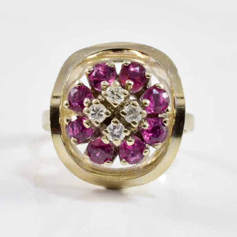 The Perfect Accessory For Less – Jewelry Sale Live Ruby & Diamond Cluster Ring | 0.12ctw, 0.80ctw | SZ 4.75 | The Perfect Accessory For Less – Jewelry Sale Live Ruby & Diamond Cluster Ring | 0.12ctw, 0.80ctw | SZ 4.75 |