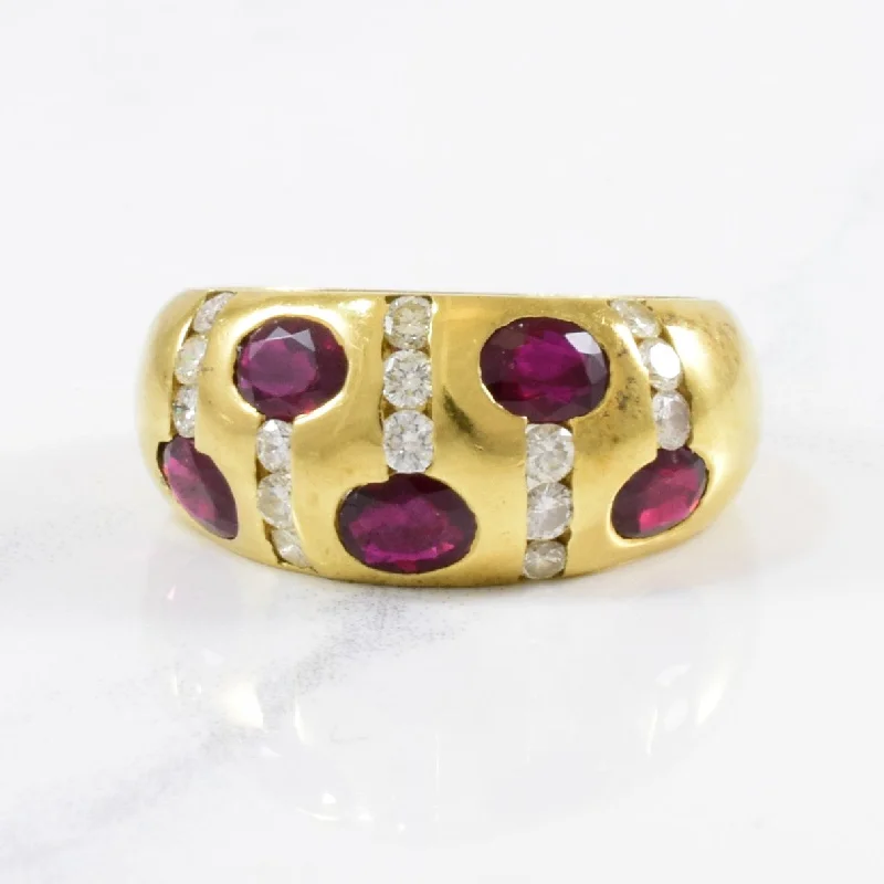 Exclusive Jewelry Sale – Shine For Less Flush Set Diamond & Ruby Band | 0.30ctw, 1.00ctw | SZ 6 | Exclusive Jewelry Sale – Shine For Less Flush Set Diamond & Ruby Band | 0.30ctw, 1.00ctw | SZ 6 |