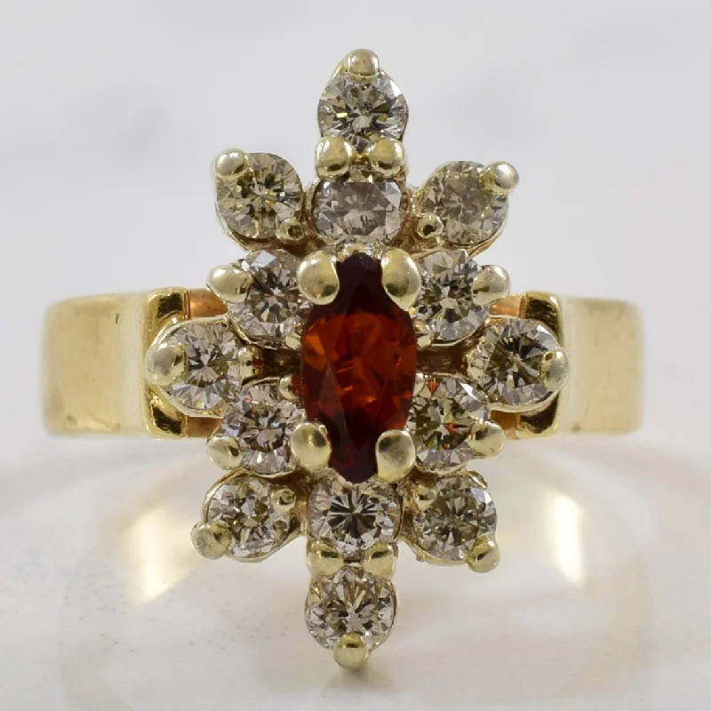 Jewelry Deals That Outshine The Rest Garnet & Diamond Cluster Ring | 0.63ctw, 0.18ct | SZ 5 | Jewelry Deals That Outshine The Rest Garnet & Diamond Cluster Ring | 0.63ctw, 0.18ct | SZ 5 |