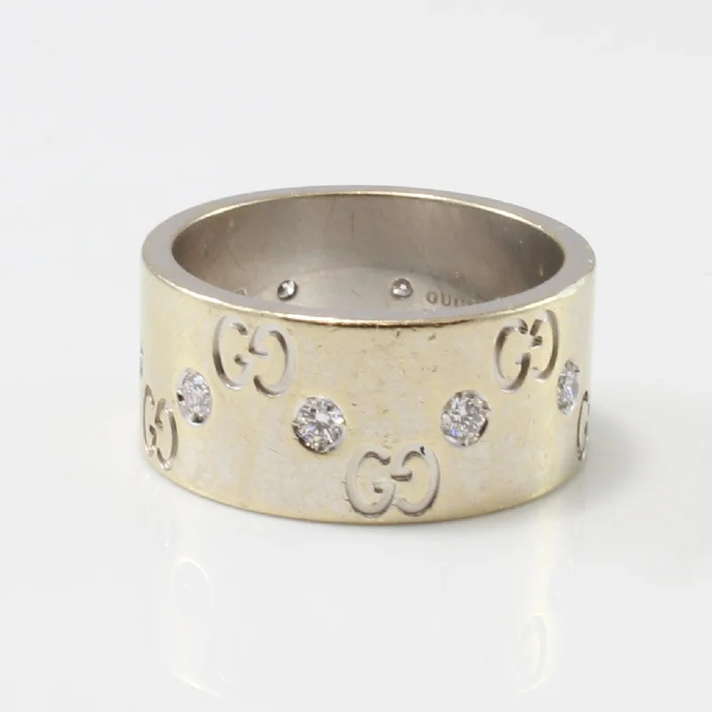 Dazzling Deals On Necklaces, Bracelets, And More Gucci' Wide Band Diamond Ring | 0.30 ctw | SZ 7 | Dazzling Deals On Necklaces, Bracelets, And More Gucci' Wide Band Diamond Ring | 0.30 ctw | SZ 7 |