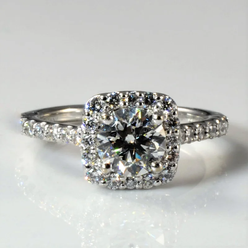 Trendy Minimalist Jewelry For Everyday Wear 'Ritani' Halo Diamond Engagement Ring | 1.29ctw | SZ 4.75 | Trendy Minimalist Jewelry For Everyday Wear 'Ritani' Halo Diamond Engagement Ring | 1.29ctw | SZ 4.75 |