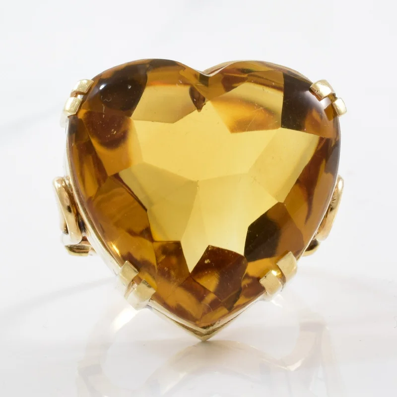 Shine Bright With Our Special Jewelry Promotions Citrine Heart Cocktail Ring | 30.00ct | SZ 6 | Shine Bright With Our Special Jewelry Promotions Citrine Heart Cocktail Ring | 30.00ct | SZ 6 |