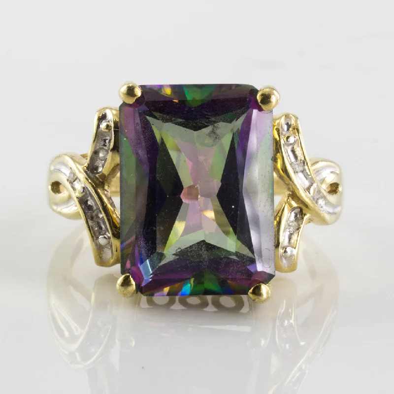 Shop Fine Jewelry With Amazing Deals Mystic Topaz Cocktail Ring | 0.02ctw, 8.44ct | SZ 9 | Shop Fine Jewelry With Amazing Deals Mystic Topaz Cocktail Ring | 0.02ctw, 8.44ct | SZ 9 |