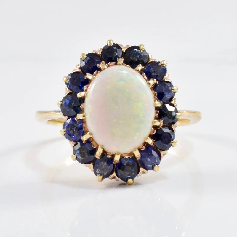 Best Jewelry Sale – Shop Exclusive Designs Now Sapphire Halo Opal Ring | 1.20ct, 1.15ctw | SZ 7.75 | Best Jewelry Sale – Shop Exclusive Designs Now Sapphire Halo Opal Ring | 1.20ct, 1.15ctw | SZ 7.75 |