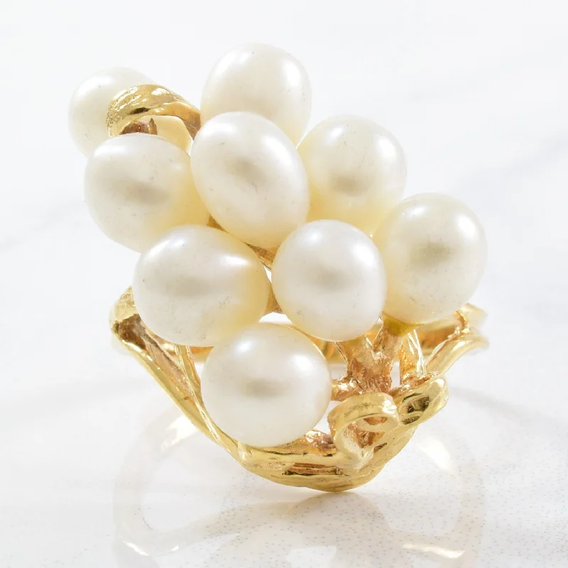 Don't Miss Out On Bestselling Jewelry At Special Prices Pearl Cluster Cocktail Ring | 11.00ctw | SZ 6.5 | Don't Miss Out On Bestselling Jewelry At Special Prices Pearl Cluster Cocktail Ring | 11.00ctw | SZ 6.5 |