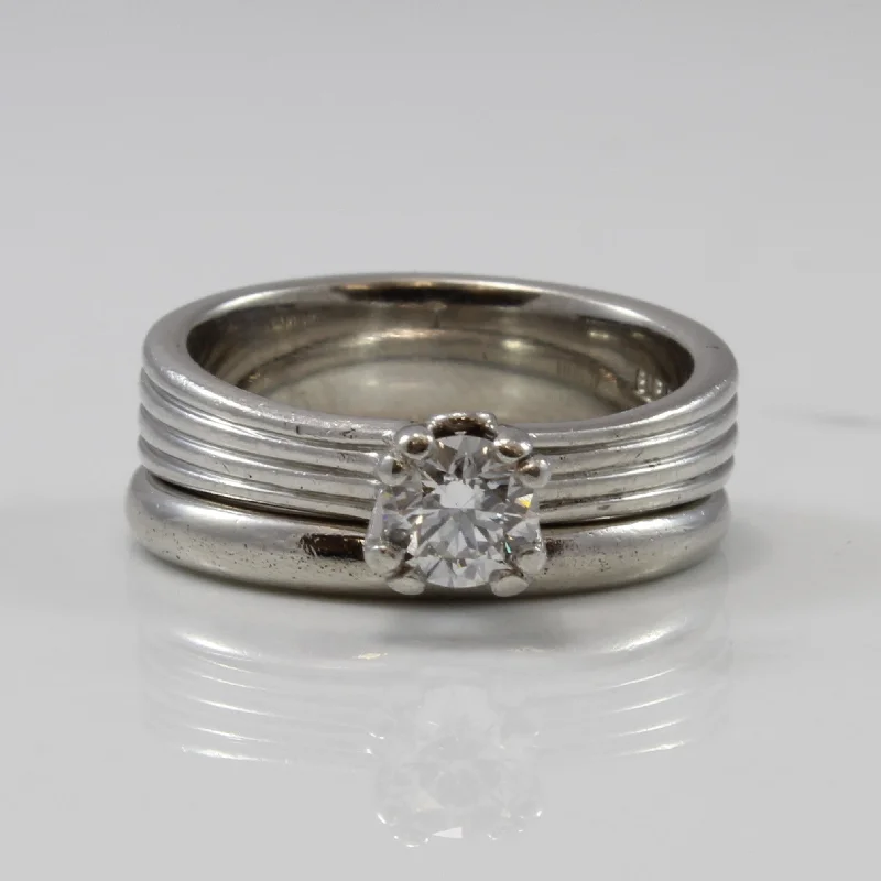 Exclusive Jewelry Offers – Shine For Less Birks' Platinum Diamond Solitaire Wedding Set | 0.53 ctw | SI1 | SZ 7.5 | Exclusive Jewelry Offers – Shine For Less Birks' Platinum Diamond Solitaire Wedding Set | 0.53 ctw | SI1 | SZ 7.5 |
