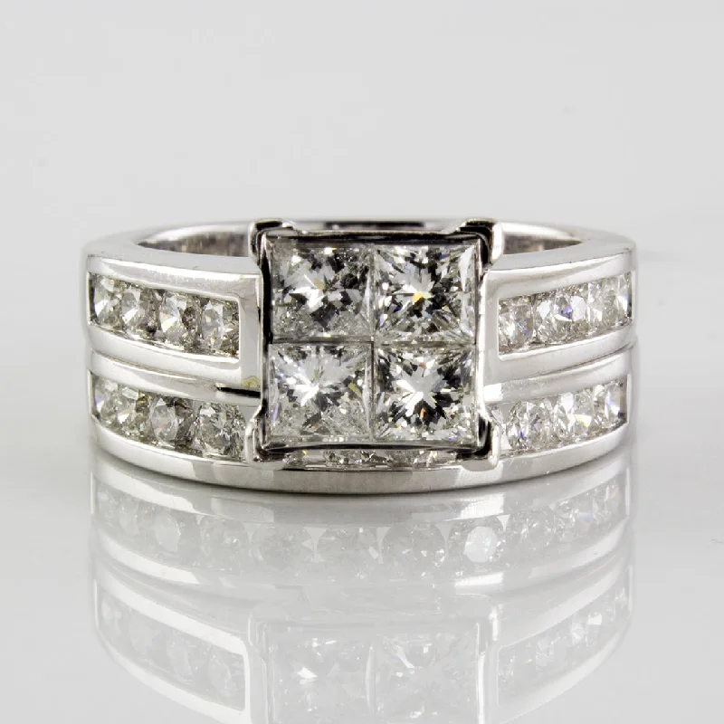 Jewelry Deals That Outshine The Rest Princess Cluster Wedding Set | 1.86 ctw | SZ 7 | Jewelry Deals That Outshine The Rest Princess Cluster Wedding Set | 1.86 ctw | SZ 7 |